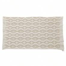 1 件編織波浪菱形桌旗,餐廳隔熱餐墊 - 白色 - 查看 2