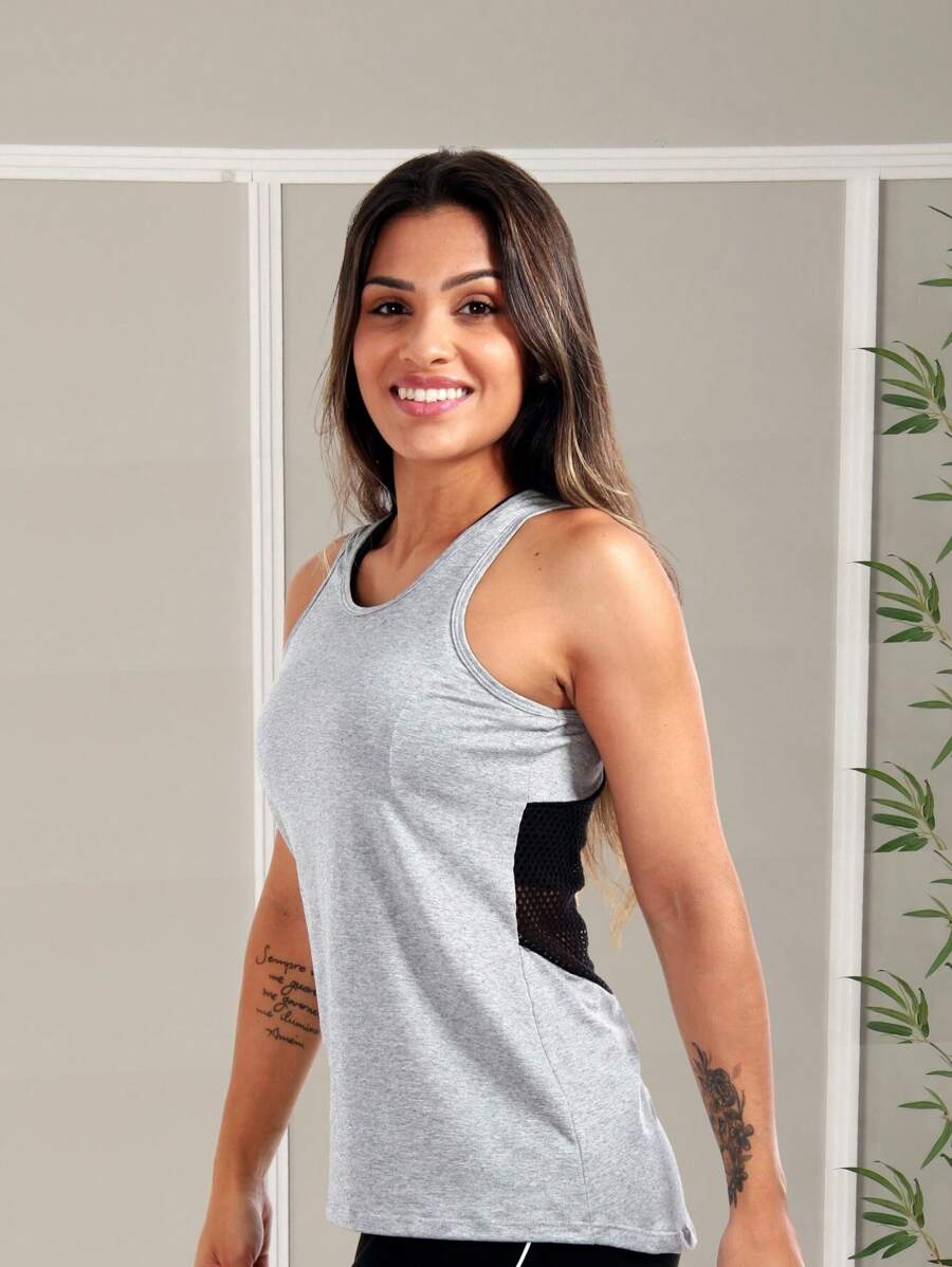 Women Tees & Tanks - 灰色 - 查看 1