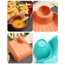 1入組野餐露營用餐具套裝,包括廚房盤、水果盤、可疊放盤、餃子盤、壽司盤、沾醬盤、炸雞薯條盤 - 橘色 - 查看 10