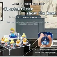 Acrylic Display Shelf For Action Figures, Blind Box Toys, Jewelry, Multiple Tiers Showcase Organizer Storage Rack - Single Layer 20cm (layer Width 8cm) - View 3
