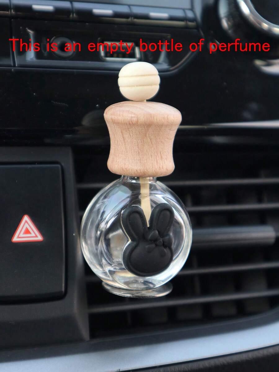 1個車載香薰空瓶包裝揮發瓶空調出風口裝飾可愛卡通汽車香薰擺件 - 彩色 - 查看 1