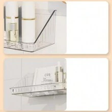 1入浴室鏡子櫥櫃收納盒,牆掛式化妝品組織架,適用於化妝檯,隱形眼鏡,卸妝棉 - 透明小明 - 查看 4