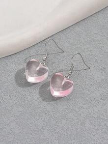 1對歐美風格休閒分層蛋糕,水果,簡約,粉色心形,女士假日風耳環 - 彩色 - 查看 9