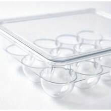 1 件壓克力雞蛋收納盒 12 件冰箱網格新鮮蛋托盤可堆疊雞蛋家用收納容器 - 無色 - 查看 4