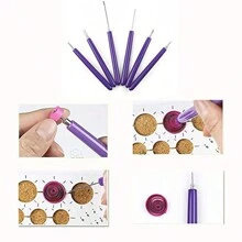 5PCS Purple Color Multifunction Quilling Slotted Pen Kit Quilling Needle Pen Paper Quilling Filigrana Tools Set For Paper Strips Quilling Paper-Rolling,Paper-Scrolling,Filigree,Mosaic,Quilling Project Casual Summer, School