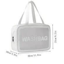 1個透明旅行收納袋,便攜防水化妝包,透明旅行收納袋,女性化妝包收納器 - 黑色 - 查看 11