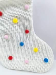 New Christmas Decoration Pendants Christmas Socks Gift Bags Woven Fashion Everything - White - View 2