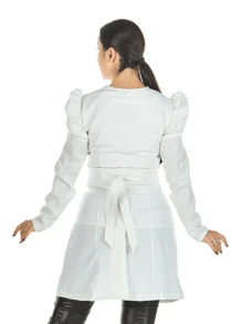 Women Coats - 白色 - 查看 3