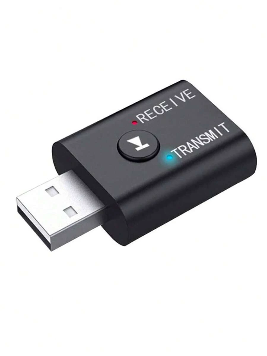 Mini Adaptador Bluetooth Usb 5.0 Transmisor Receptor - Negro - Ver 1