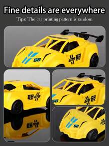 聖誕節兒童禮物 - 迷你2通道無線高速漂移賽車,隨機印花設計,電池供電的遙控車,絕佳的假日禮物 - 黃色 - 查看 5