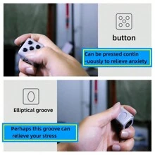 1入組，塑料材質，各種手指轉動方塊，減少焦慮、煩躁，緩解壓力 - 彩色 - 查看 9