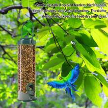 2 件餵鳥器金屬野鳥餵食懸掛式餵鳥器適用於小鳥 2 端口帶支架的餵鳥器帶衣架的混合種子餵食器花生餵食器防風雨適用於花園戶外庭院 - 紫色 - 查看 7