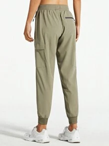 女性工裝慢跑褲輕便速幹遠足長褲競技鍛煉休閒服休閒戶外