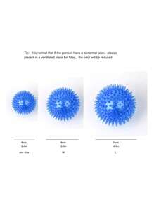 1 Pièce Boule De Jouet Qui Couine À Pointes De Massage De Boule Élastique De Couleur Solide En Matériau Tpr Pour Chien De Compagnie À L'intérieur, Bleue