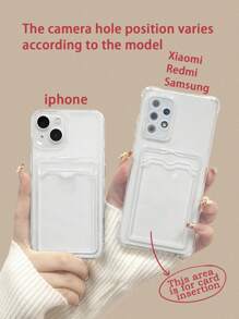 苹果透明卡槽防摔手机壳带挂绳防水防震防刮