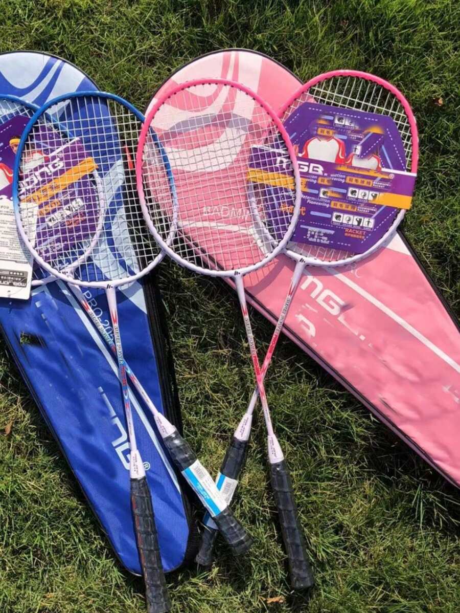 1 Pieza Raqueta De Bádminton Duradera De Aleación De Hierro 606 (nivel De Entrada) - Conjunto De 2 Piezas - Rosa - Ver 1
