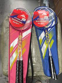 1 Pieza Raqueta De Bádminton Duradera De Aleación De Hierro 606 (nivel De Entrada) - Conjunto De 2 Piezas - Rosa - Ver 2