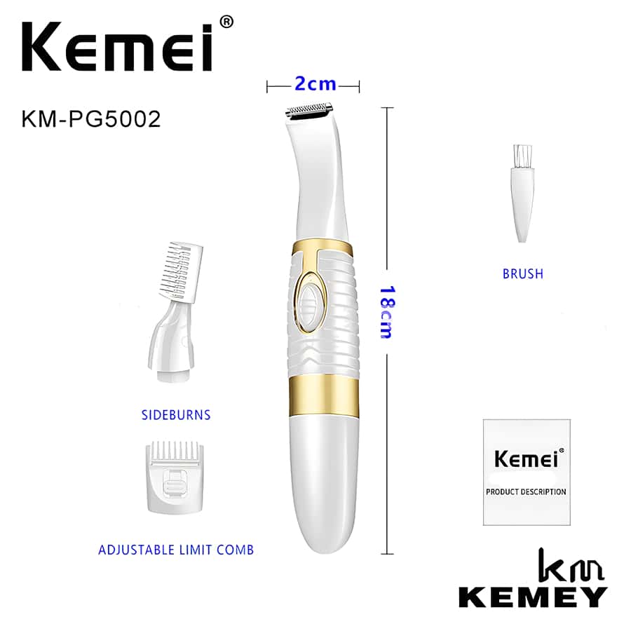 Kemei KmPg5002 Women's Eyebrow Trimmer Shaver Razor Hair Remover
