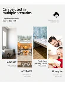 4入組塑料北歐風創意家居浴室配件套裝,包括杯子、牙刷架、乳液瓶和肥皂盤 - 彩色 - 查看 5