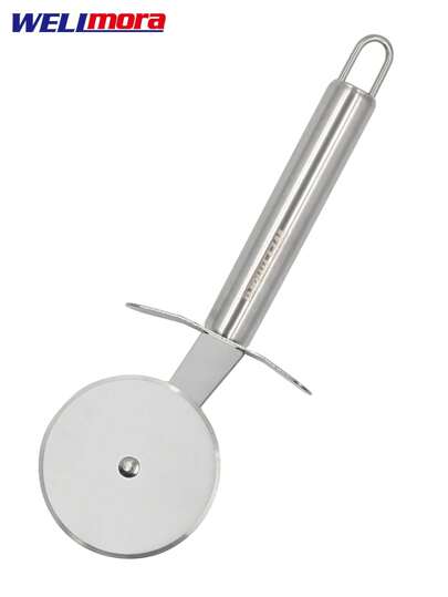 Cortador De Pizza De Acero Inoxidable Robusto (20.5 Cm) Con Diseño De Rueda Tipo Sierra Y Orificio Organizador - Sistema Giratorio Y Afilado Duradero - Sujeción Estable Al Cortar - Divide Tus Pizzas En Partes Iguales