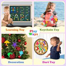 針對3-5歲幼童的嬰兒吸盤玩具,適用於4-8歲兒童的浴室玩具,40pcs海洋感官玩具附網袋收納,使用硅膠窗口浴缸旅行玩具,男女兒童禮物 - 彩色 - 查看 4