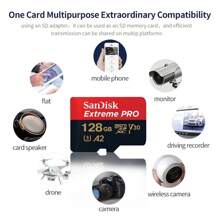 SANDISK SanDisk Extreme PRO MicroSDXC CARD, U3 4K V30 A2 Memory Card TF Flash Card 128GB 1TB 512GB 256GB 64GB 32GB, High Speed Micro SD Card Mini SD Card For Phone Camera Monitor Drone