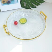 菱形圖案托盤,適用於浴室梳妝臺、化妝品收納盒、客廳茶具托盤、飲料托盤、糖果水果盤、香水托盤 - 白色 - 查看 1