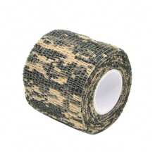 Ueasy 3卷装 5cm*4.5m 迷彩防护胶带，户外军用迷彩胶带，弹性迷彩胶带，适用于防护装备，适合狩猎和战术用途，弹性迷彩胶带，适用于包装设备、相机和工具 - 多功能可拉伸迷彩胶带，适合所有用户，自粘迷彩布包裹，弹性绷带胶带，适用于轻型户外装备包装、狩猎和战术DIY项目（不适用于重型用途） - 沙漠迷彩色 - 查看 4
