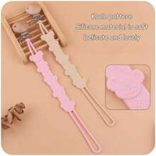 1 件全新設計兒童 Diy 珠寶製作套裝,包括圓形橡木串珠項鍊、可愛的卡通無尾熊矽膠珠和其他配件 - 珊瑚粉 - 查看 5