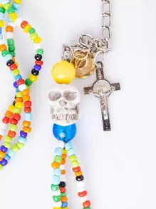 Collar Bandera Muerto Yoruba Mazo Protección - Multicolor - Ver 2