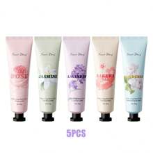5 件裝 150g 花香護手霜 (5×30g) - 玫瑰櫻花柔嫩保濕滋潤護手霜 - 清爽保濕護膚品 - 旅行裝日常使用 - 彩色 - 查看 1