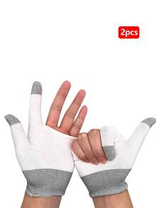 2入組二指遊戲手套 - 白色 - 查看 3