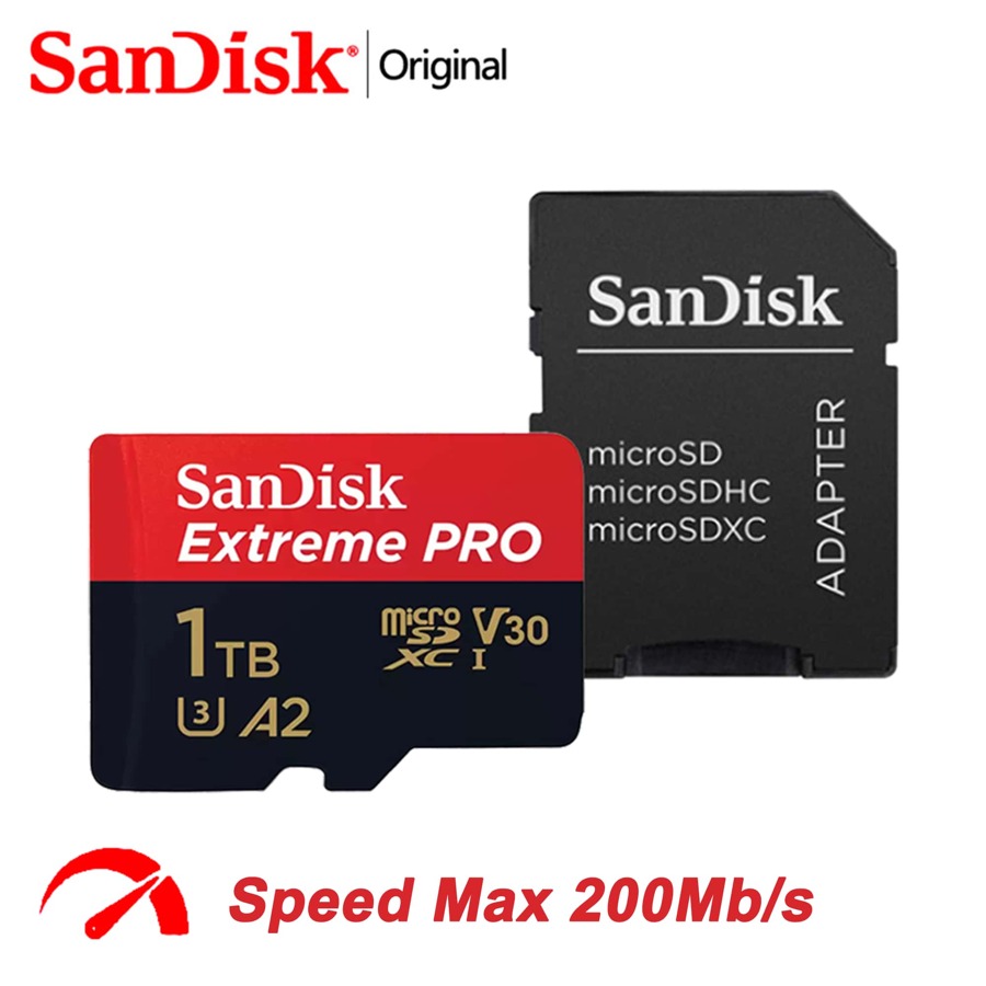 SanDisk Extreme PRO MicroSDXC CARD, U3 4K V30 A2 Memory Card TF Flash