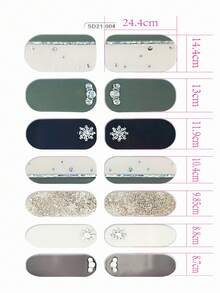 最新聖誕指甲藝術全套貼紙和1入組美甲文件套裝 - 彩色 - 查看 3