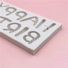 1 件英文字母生日快乐字体树脂硅胶模具，珠宝制作，颜色随机 - 彩色 - 查看 5