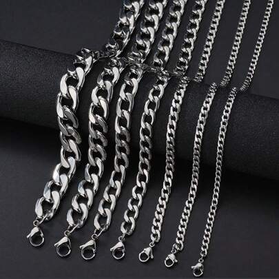 A Herr Rostfritt Stål Hip-hop    Enkel Och Tjock Halsband