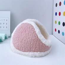 1入組冬季女士帶耳機插孔的耳暖,厚實防風保暖耳罩 - 粉色 - 查看 2