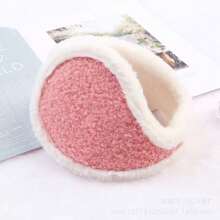 1入組冬季女士帶耳機插孔的耳暖,厚實防風保暖耳罩 - 粉色 - 查看 1