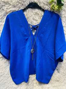 Women Tops - 藍色 - 查看 2