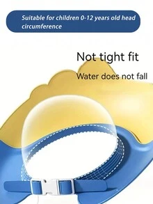 洗头帽洗发沐浴保护帽可调节洗发帽带护耳软帽帽子浴帽洗发帽防护帽沐浴配件洗发护耳帽婴儿软橡胶防水洗发帽儿童洗头神器 - 恐龍款黃 - 查看 4