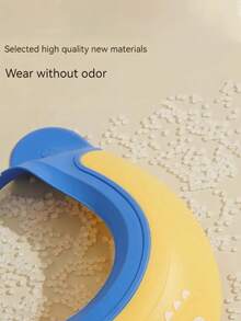 洗头帽洗发沐浴保护帽可调节洗发帽带护耳软帽帽子浴帽洗发帽防护帽沐浴配件洗发护耳帽婴儿软橡胶防水洗发帽儿童洗头神器 - 恐龍款黃 - 查看 5