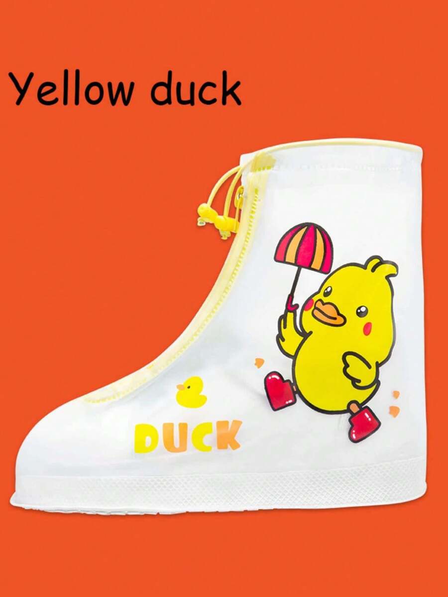 1 đôi Ủng đi mưa họa tiết hoạt hình cho trẻ em - Màu vàng - Xem 1
