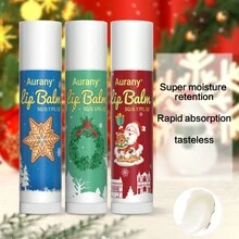 AURANY Giáng sinh Son dưỡng môi Bộ dụng cụ , A Món Quà Cho Giáng Sinh Và , Lâu dài Đàn hồi , Phòng chống Khô Và Nứt , Thích hợp Dành Cho Nam Và Nữ Hằng ngày Môi - trắng - Xem 4
