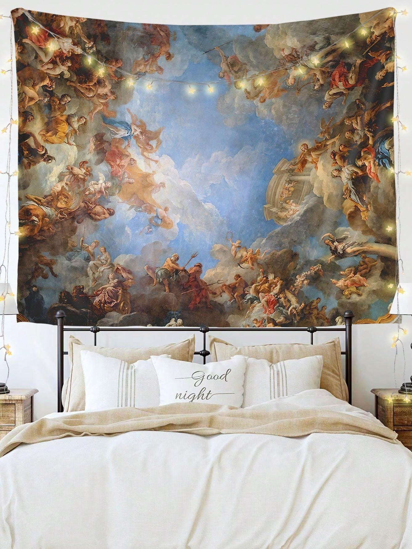 Vintage Oil Painting Ball Print Tapestry, Modern Style Polyester Fiber