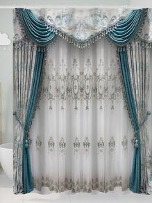một miếng Tấm màn Ngắn In Rèm cửa nhà tắm , Hiện đại Polyester Chất xơ Hình vuông Rèm tắm chống nước Thích hợp Đối với Phòng tắm Nhà  Sử dụng - Nhiều màu - Xem 2