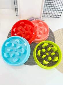 1入狗狗減速進食碗,防止哮嗽碗泰迪金毛犬食物碗,寵物餵食碗 - 綠色 - 查看 2