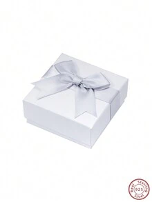 1pair 925 Silver Cubic Zirconia Heart Stud Earrings, Suitable For Women'S Daily Wear, Travel, Birthday Party, Gathering, As Gifts - Silver - View 4