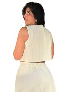 Women Two-Piece Outfits - 米色 - 查看 3