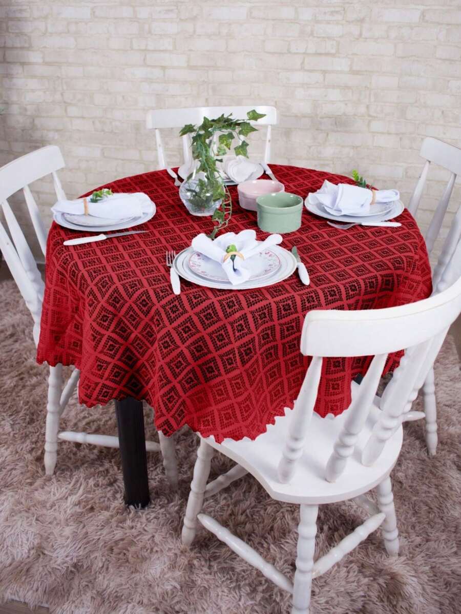 Tablecloths - レッド - チェックする 1