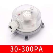 Differential Pressure Switch Air Differential Pressure Gauge Gas Flowmeter Fire Ventilation Sensor Air Pressure Switch - White - View 6